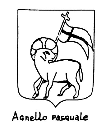 Imagem do termo heráldico: Agnello pasquale